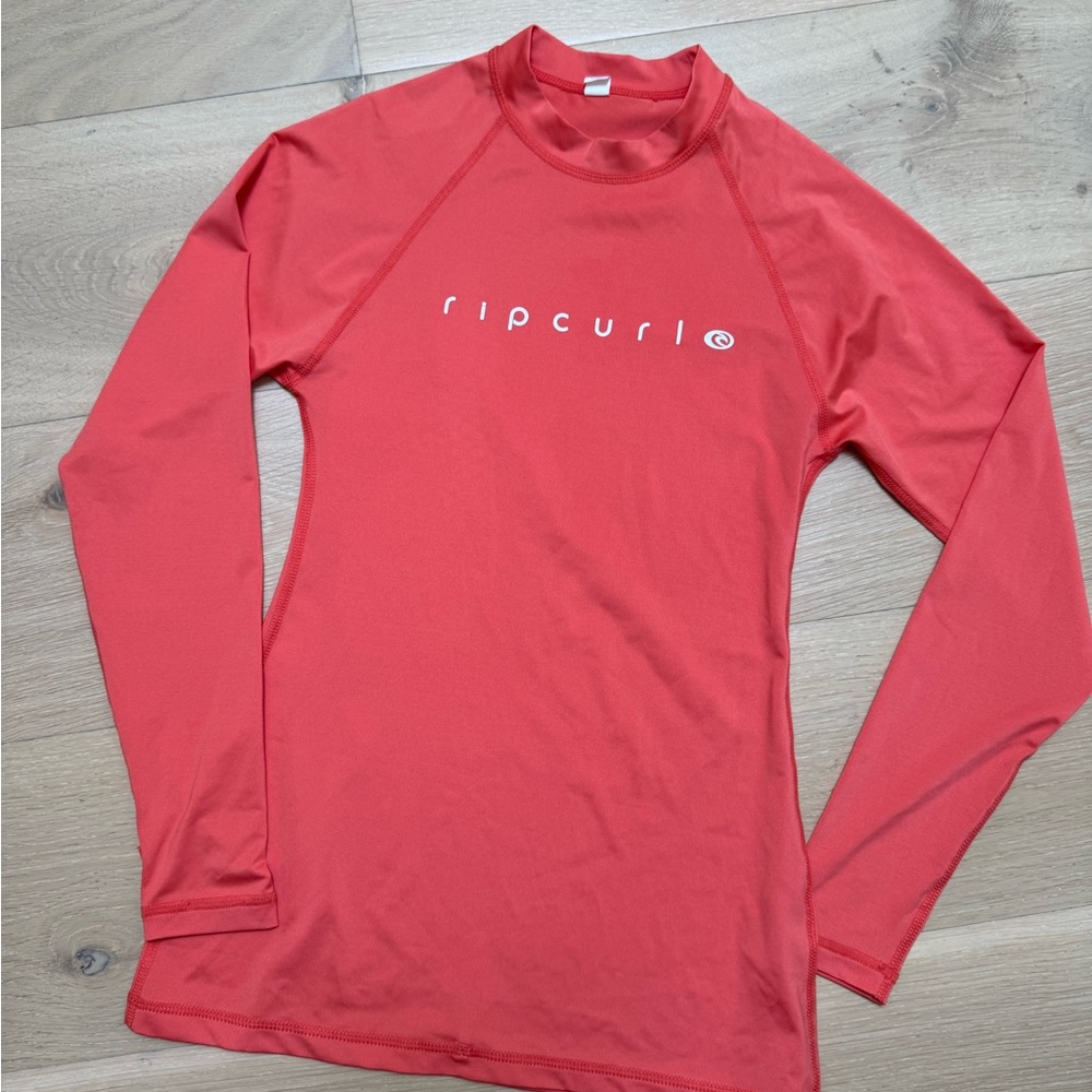 Rip Curl Red Long Sleeve Rash Guard